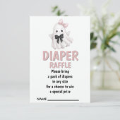 Luier Raffle Whimsy met een Hauntingly Schattigee  Informatiekaartje (Staand voorkant)