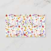 Luier Raffle Wildflower Baby shower Tuin Informatiekaartje (Achterkant)