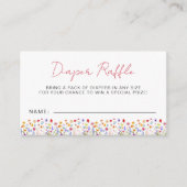 Luier Raffle Wildflower Baby shower Tuin Informatiekaartje (Voorkant)