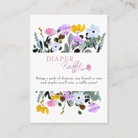 Luier Raffle  Wildflower Lawn Wit Informatiekaartje (Voorkant)