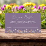 Luier Raffle Wildflower Paarse Baby shower Informatiekaartje<br><div class="desc">Verbeter de opwinding van uw Wildflower Baby shower met onze Wildflower Baby shower Paarse Luier Raffle Tickets van onze Party Collectie. Deze charmante tickets zijn een heerlijke aanvulling op uw feest, het toevoegen van een vleugje plezier en bruikbaarheid aan uw festiviteiten. Elk ticket in dit collectie is voorzien van delicate...</div>