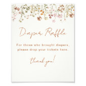 Luier Raffle Wildflower Terracotta Baby shower Foto Afdruk (Voorkant)