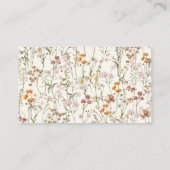 Luier Raffle Wildflower Terracotta Baby shower Informatiekaartje (Achterkant)