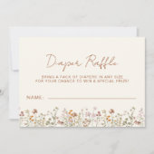 Luier Raffle Wildflower Terracotta Baby shower Kaart (Voorkant)