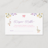 Luier Raffle Wildflowers Ganzen Baby shower Informatiekaartje