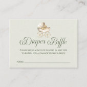 Luier Raffle Winter Groene Baby Shower Informatiekaartje (Voorkant)
