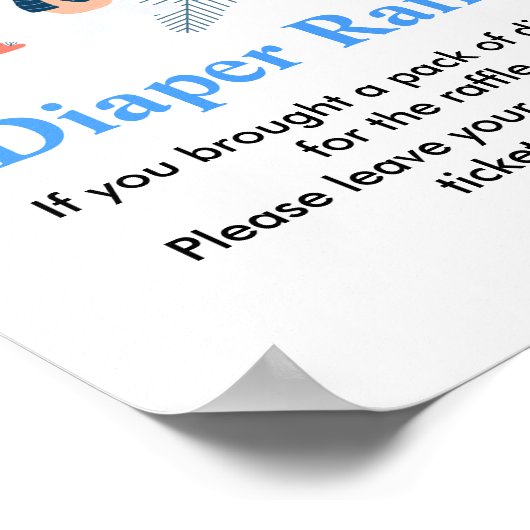 Luier Raffle Winter wonderland Pinguïn polar beer Poster (Hoek)