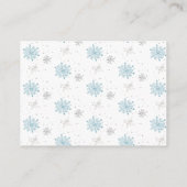 Luier Raffle Winter Woodland Boy Baby shower Informatiekaartje (Achterkant)