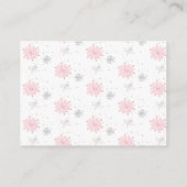 Luier Raffle Winter Woodland Meisjes Baby shower Informatiekaartje (Achterkant)