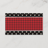 Luier Raffle, Woodland Deer, Buffalo Plaid Informatiekaartje (Achterkant)