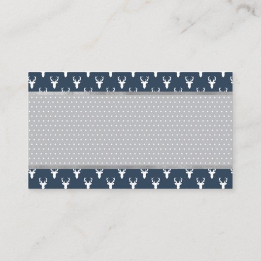 Luier Raffle, Woodland Deer, Marine, Grijs Informatiekaartje (Achterkant)