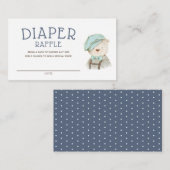 Luier Raffle Woodland Teddy Bear Baby shower Informatiekaartje (Voorkant / Achterkant)
