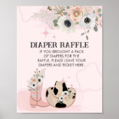 Luier Raffle Zadel Omhoog Western Cowgirl Thema Poster (Voorkant)