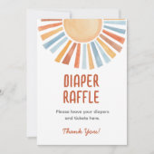 Luier Raffle Zonneschijn Neutraal Baby shower teke (Voorkant)