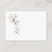 Luier Raffle Zwart-wit Orchideeën Baby shower Informatiekaartje (Achterkant)