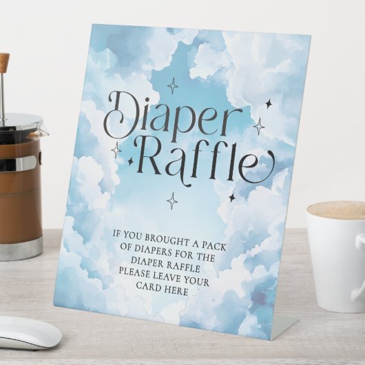 Luier RaffleHeaven Verzonden Baby shower Reclamebord Met Voetstuk (Insitu)