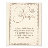 Luier Ruffle Rustiek Schattige Beer Baby shower Po Foto Afdruk (Voorkant)