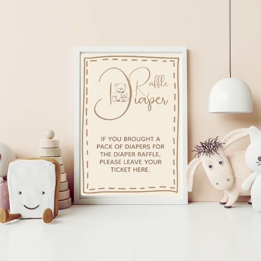 Luier Ruffle Rustiek Schattige Beer Baby shower Po Foto Afdruk