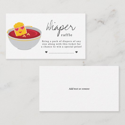 Luier Ruffle Schattige Kleine Nugget Meisje Baby s Informatiekaartje (Voorkant / Achterkant)