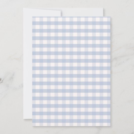 Luier Stash Boy of Girl Gingham Genderonthulling Kaart (Achterkant)