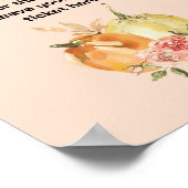 Luier verloting baby shower herfst pompoen blush r poster (Hoek)