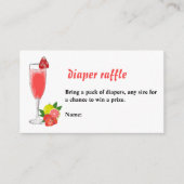 Luier verloting spel brunch bubbly baby shower informatiekaartje (Voorkant)