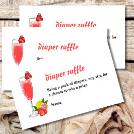 Luier verloting spel brunch bubbly baby shower informatiekaartje