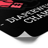 Luier Weight Champion Volwassenen Kinder Ba Poster (Hoek)