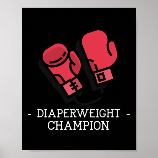 Luier Weight Champion Volwassenen Kinder Ba Poster (Voorkant)