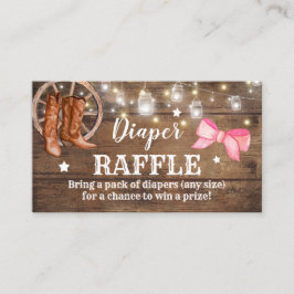 Luieraffle Boots of bows Gender onthulling Visitekaartje