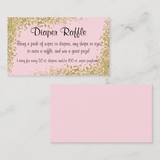 Luieraffle Invitation Insert Informatiekaartje (Voorkant / Achterkant)