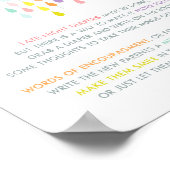 Luierbord met wolk Regendroppen Regenboog Poster (Hoek)