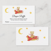 *~* luiere raffle Teddy Bear Plane Moon Stars Informatiekaartje (Voorkant / Achterkant)