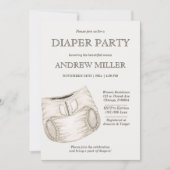 Luierfeest Custom Invitation voor papa-to-be Kaart (Voorkant)