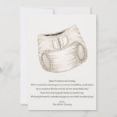 Luierfeest Custom Invitation voor papa-to-be Kaart (Achterkant)