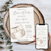 Luierfeest Custom Invitation voor papa-to-be Kaart