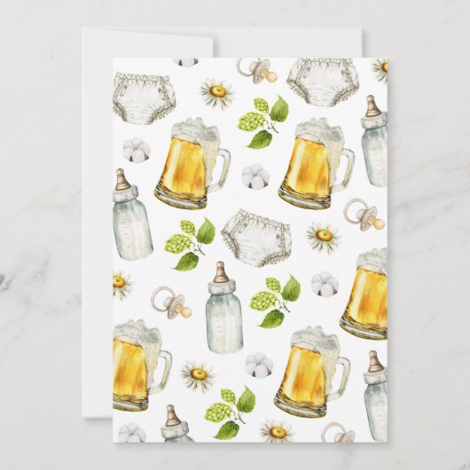 Luierfeestbier voor Baby is te wijten aan Baby sho Kaart (Achterkant)