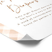 Luierfeestje 's Nachts Gingham Cutie Pie Baby Show Poster (Hoek)