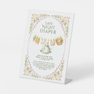 Luierfeestje voor 's nachts Baby Shower Bord Lokal Reclamebord Met Voetstuk