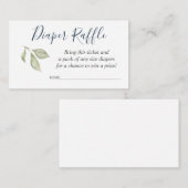 Luierkaartenkaartje voor Baby shower Informatiekaartje (Voorkant / Achterkant)