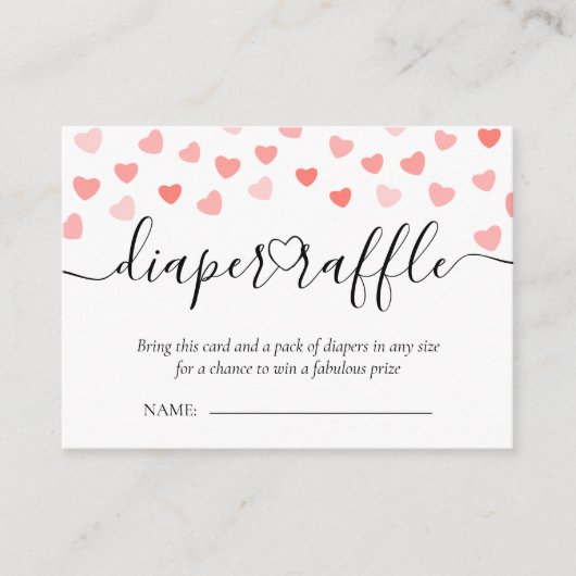 Luierloof | | VALENTIJNSDAG BABY SHOWER Informatiekaartje (Voorkant)