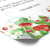 Luierloof | Zoet Baby shower van aardbeienbessen Poster (Hoek)