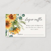 Luierloof | Zonnebloem Baby shower Informatiekaartje (Voorkant)