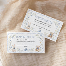 Luierloterij Blauwe Bloemenkinderkamer Baby Shower