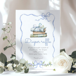 Luierloterij Blauwe strik Nieuw Chapter baby showe Poster