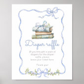 Luierloterij Blauwe strik Nieuw Chapter baby showe Poster (Voorkant)