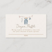 Luierloterij boho babykleding waterverf informatiekaartje (Voorkant)