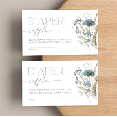 Luierloterij boho stoffige blauwe lente wilde bloe informatiekaartje