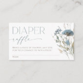 Luierloterij boho stoffige blauwe lente wilde bloe informatiekaartje (Voorkant)