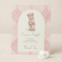 Luierloterij Bord Golf Roze Baby Shower